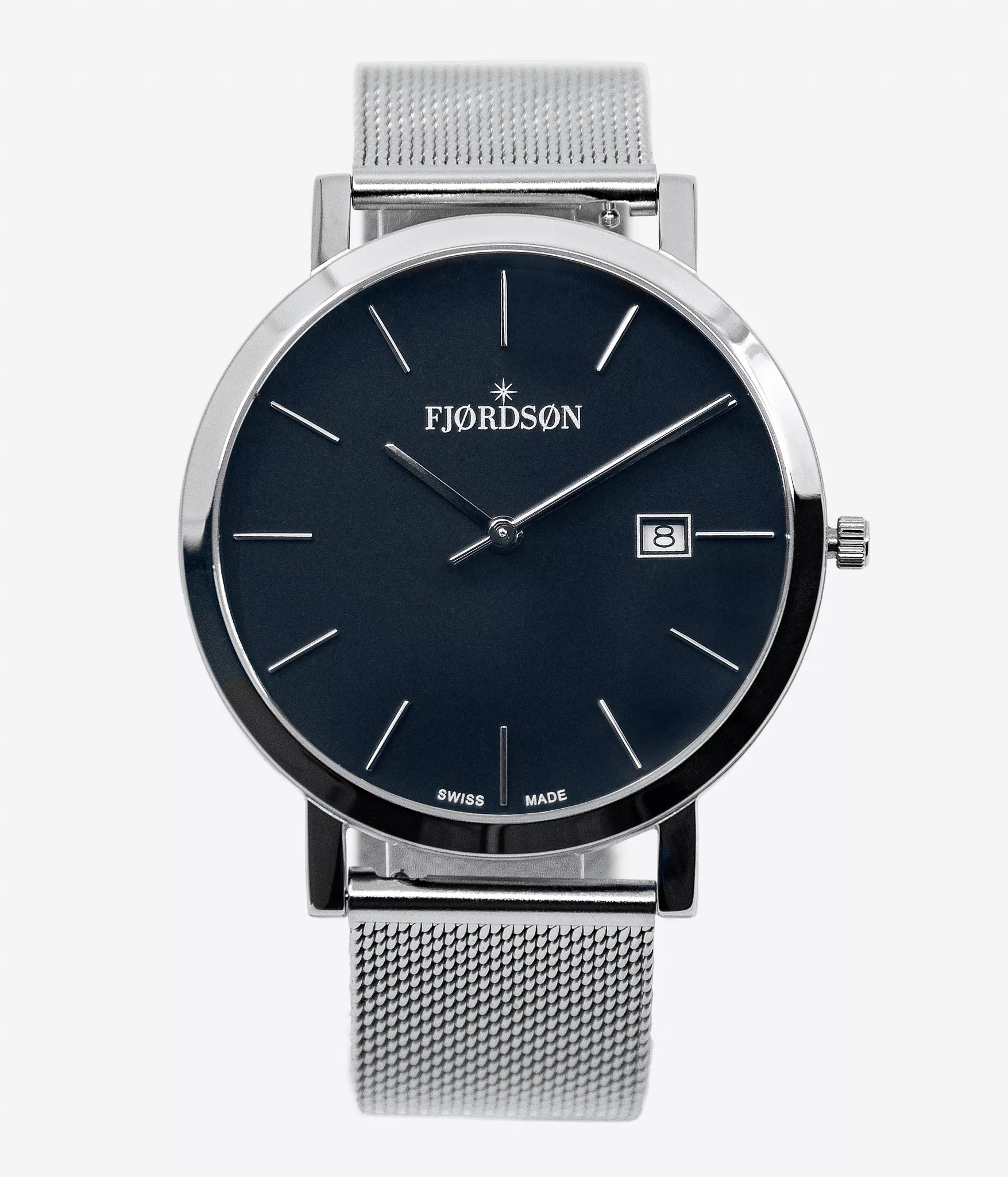 Mens silver 2025 mesh watch